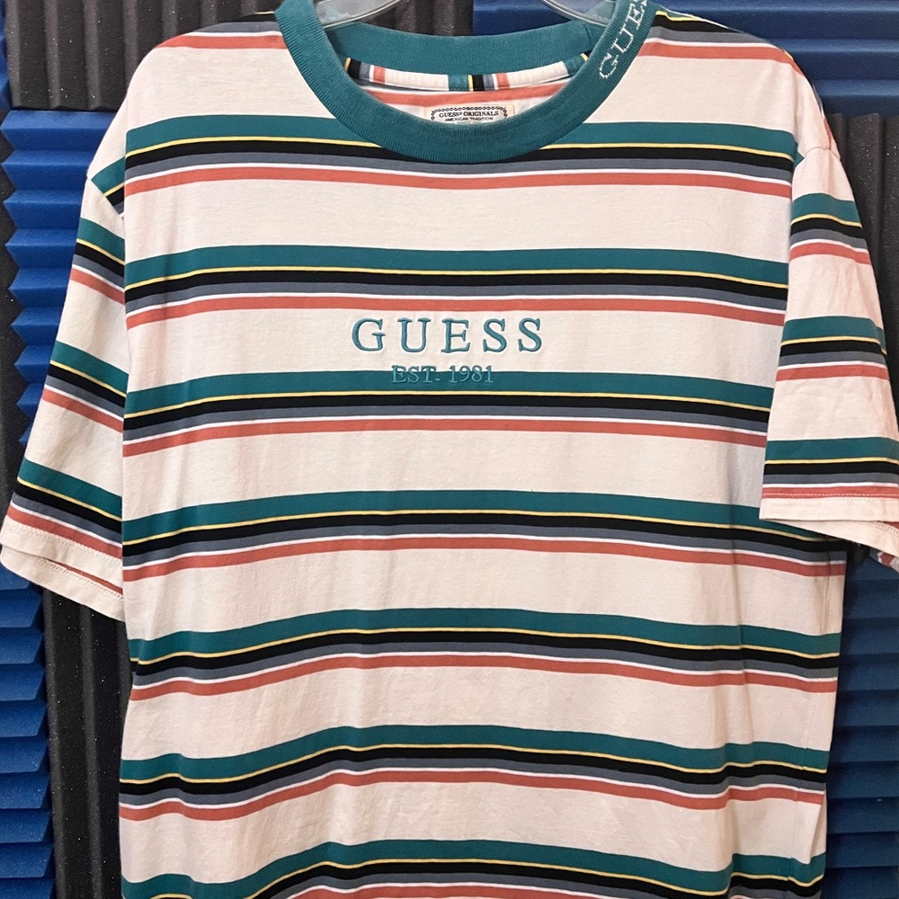 Guess originals medium stripe oversized teeshirt